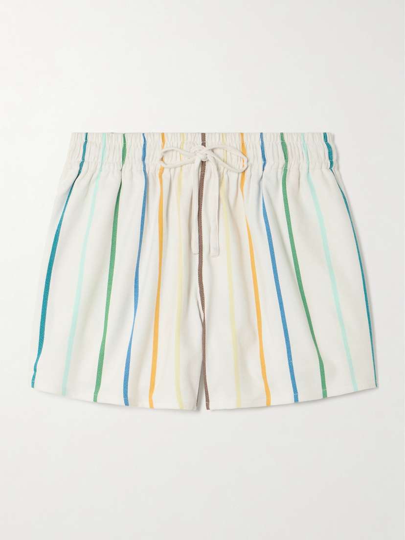Marrakshi Life Striped Cotton-blend Shorts