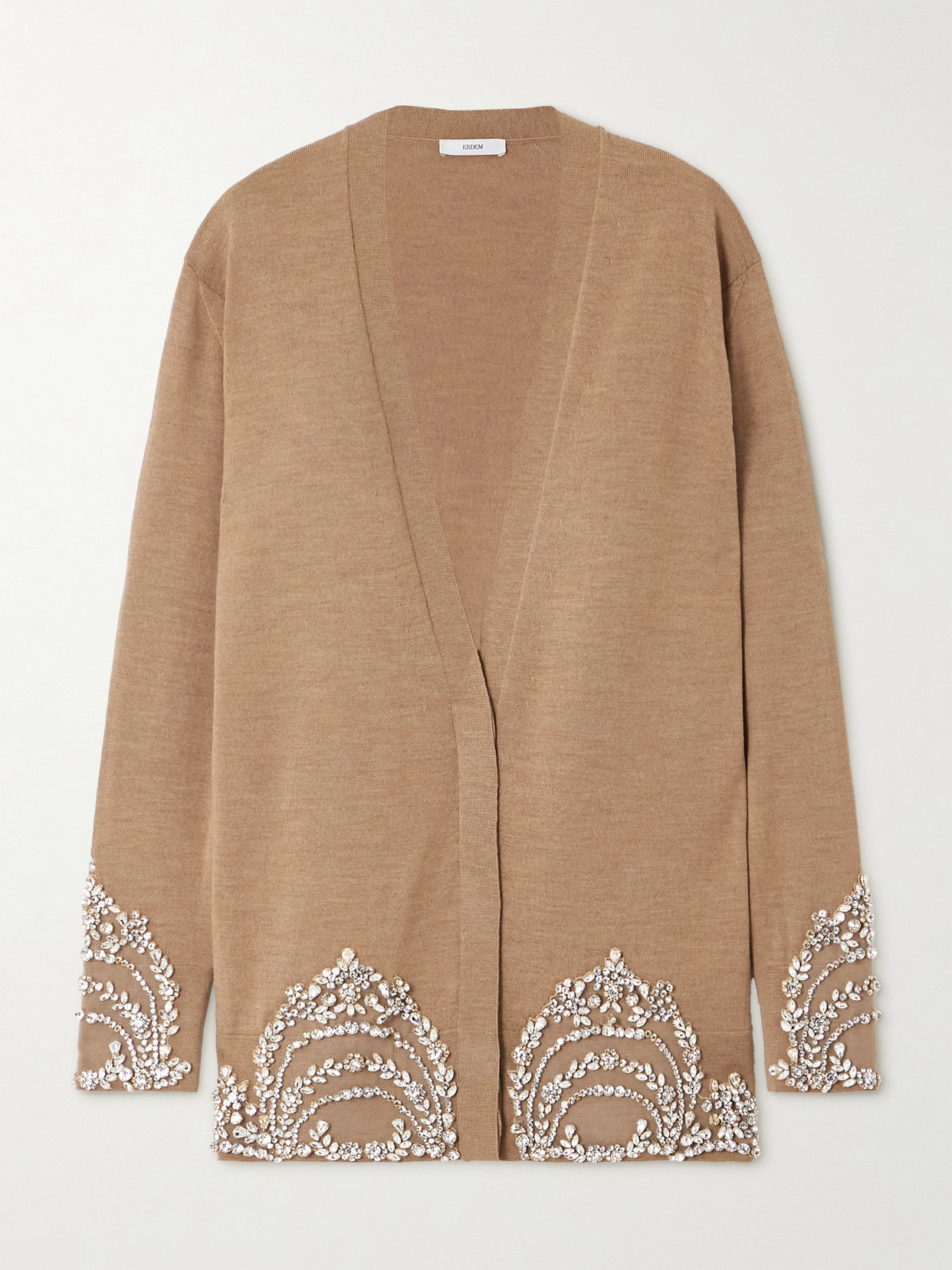 Erdem Crystal-embellished Wool Cardigan