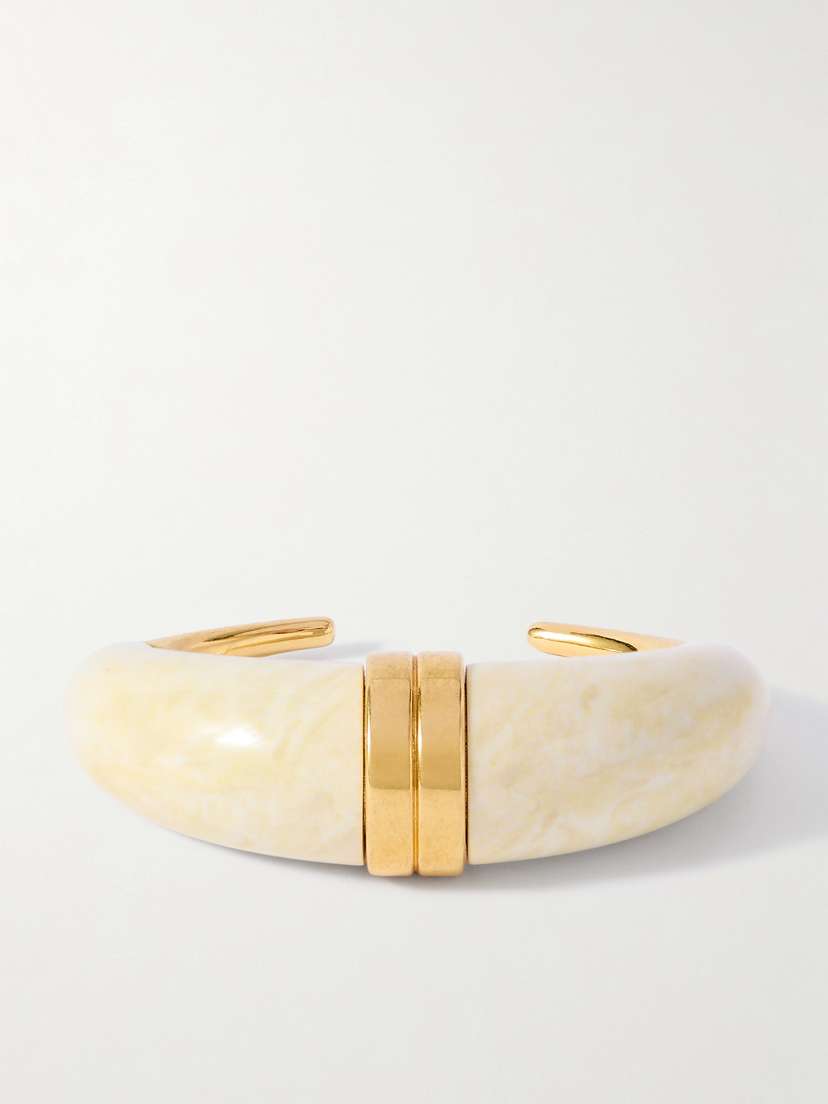 Saint Laurent Gold-tone And Resin Cuff