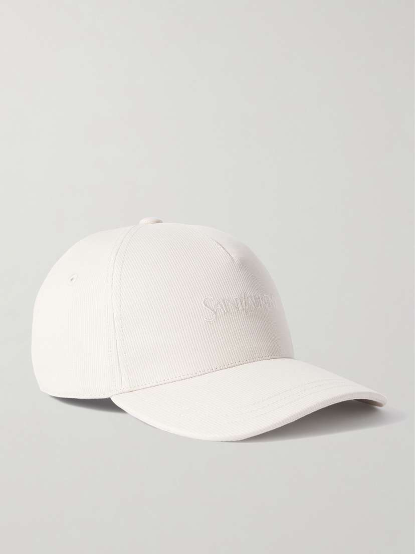 Saint Laurent Embroidered Cotton-corduroy Baseball Cap