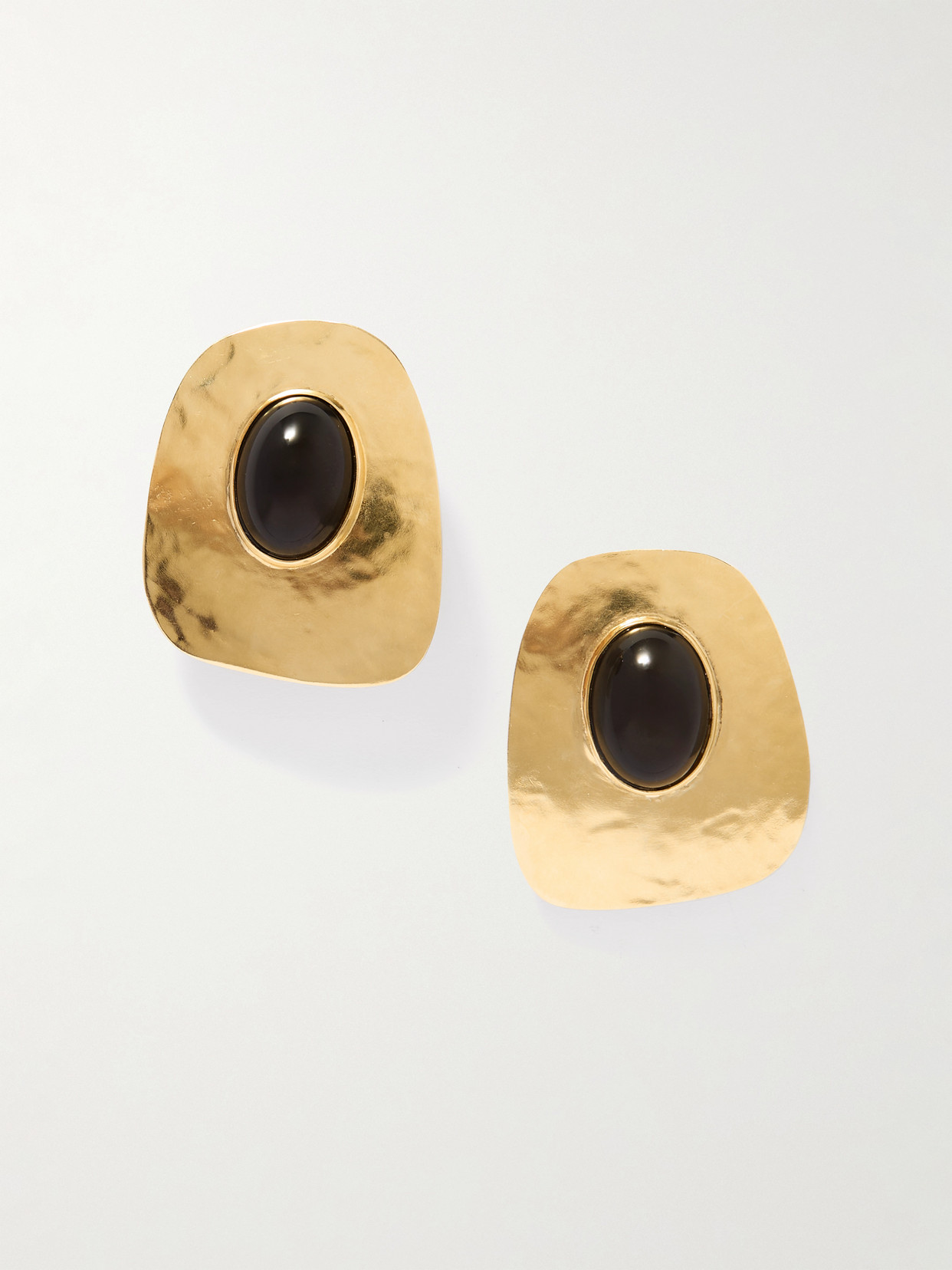 Saint Laurent Gold-tone And Resin Clip Earrings