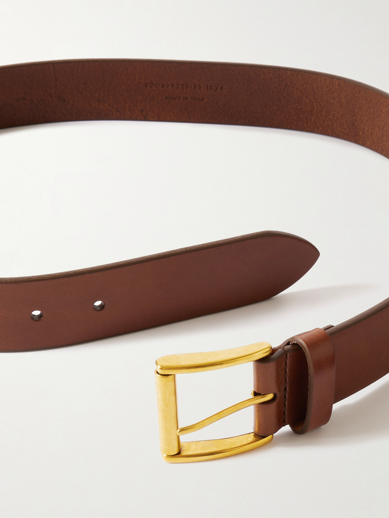 Saint Laurent Leather Belt In Brown
