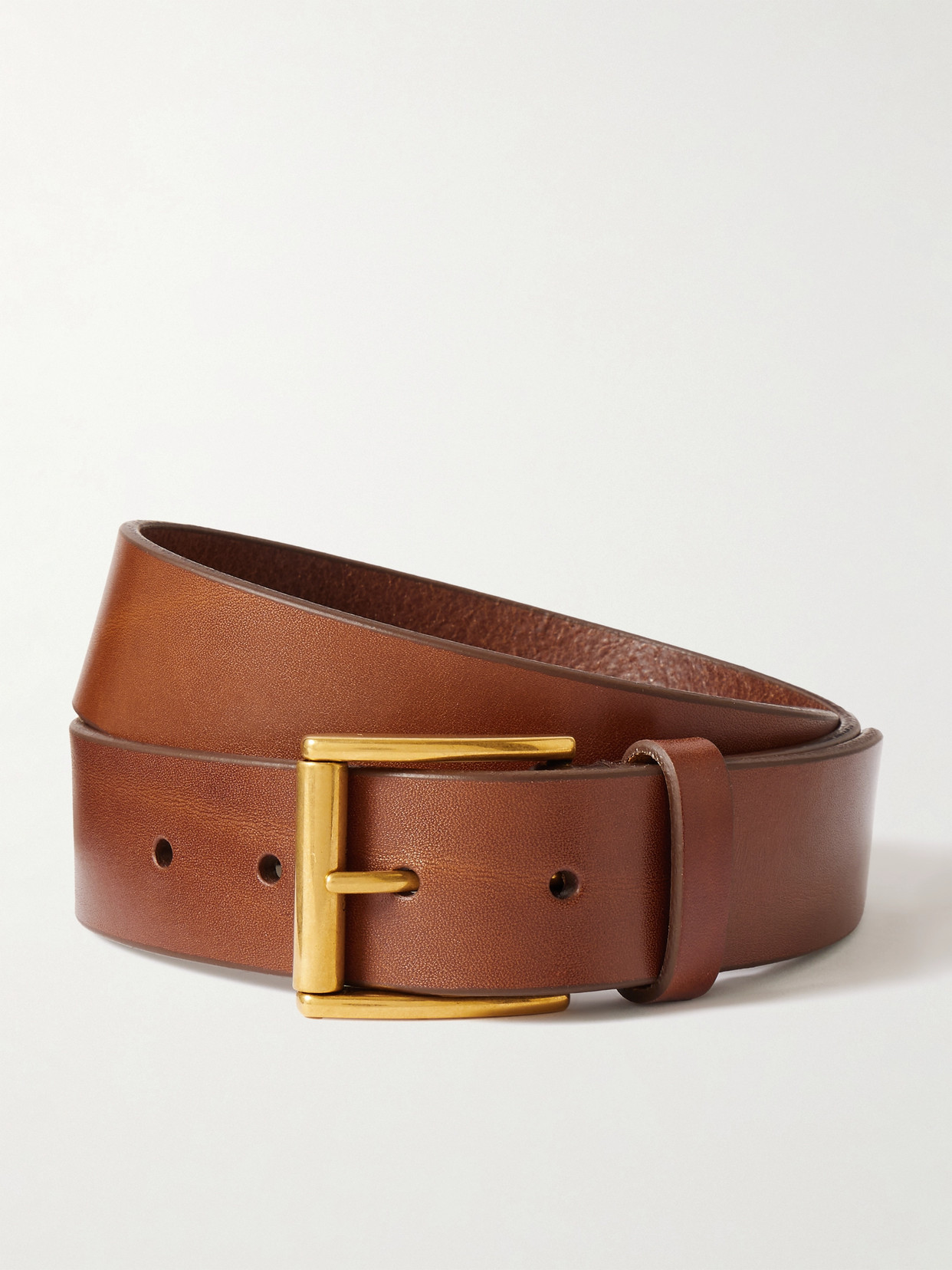 Saint Laurent Leather Belt In Brown