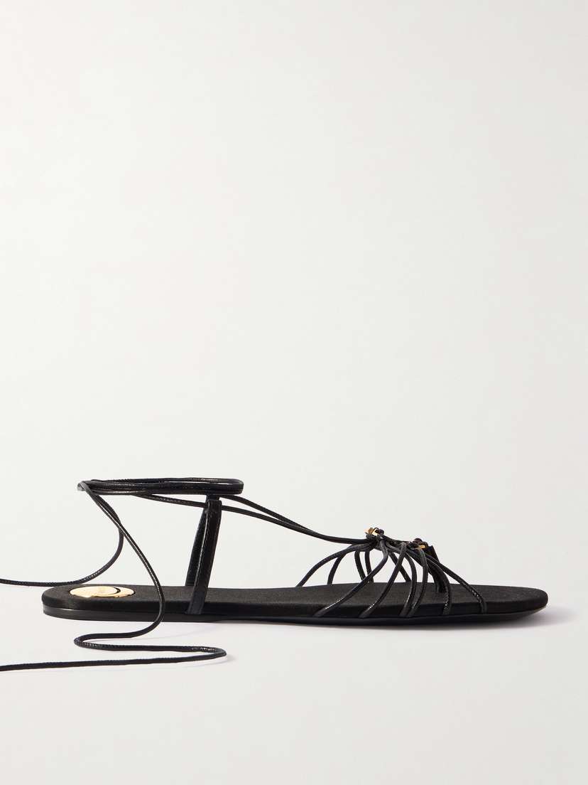Saint Laurent Babylone Logo-embellished Leather Sandals