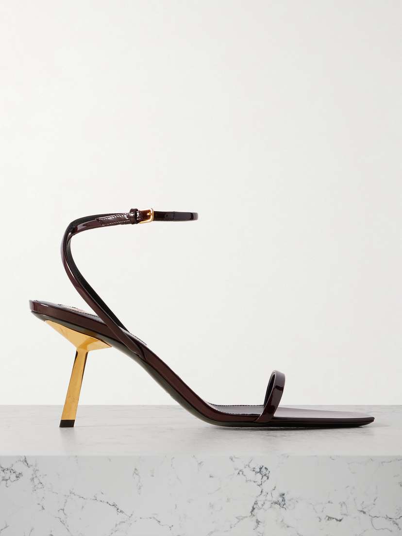 Saint Laurent Lee Patent-leather Sandals