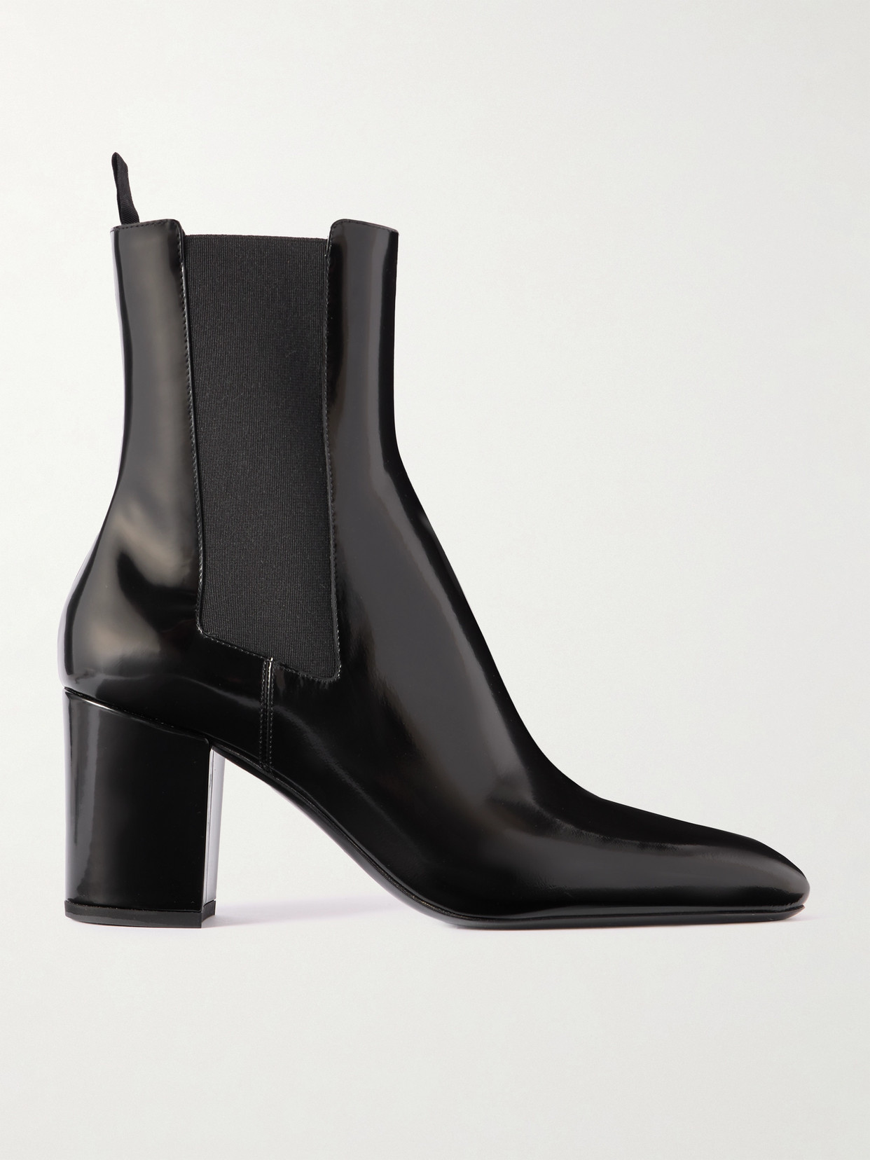 Saint Laurent Pointed Toe Ankle Boots In Black