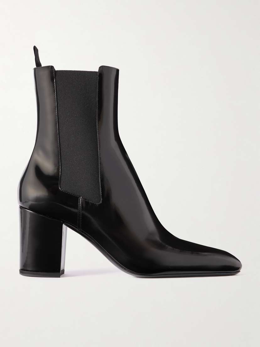 Saint Laurent Betty Glossed-leather Chelsea Boots