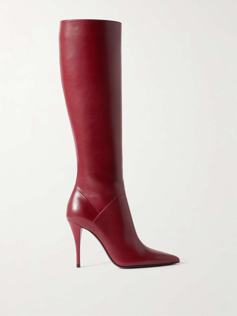Saint Laurent Vivian Leather Knee Boots
