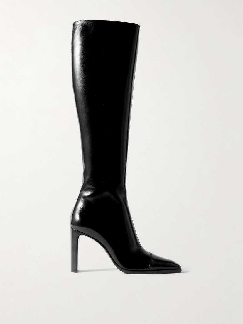 Saint Laurent Venetia Leather Knee Boots