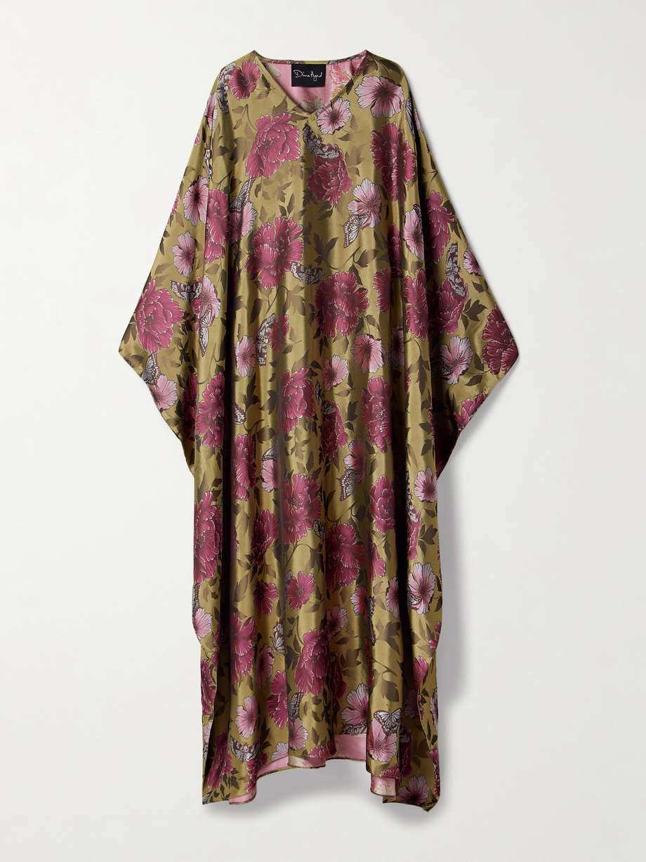 satin-jacquard kaftan