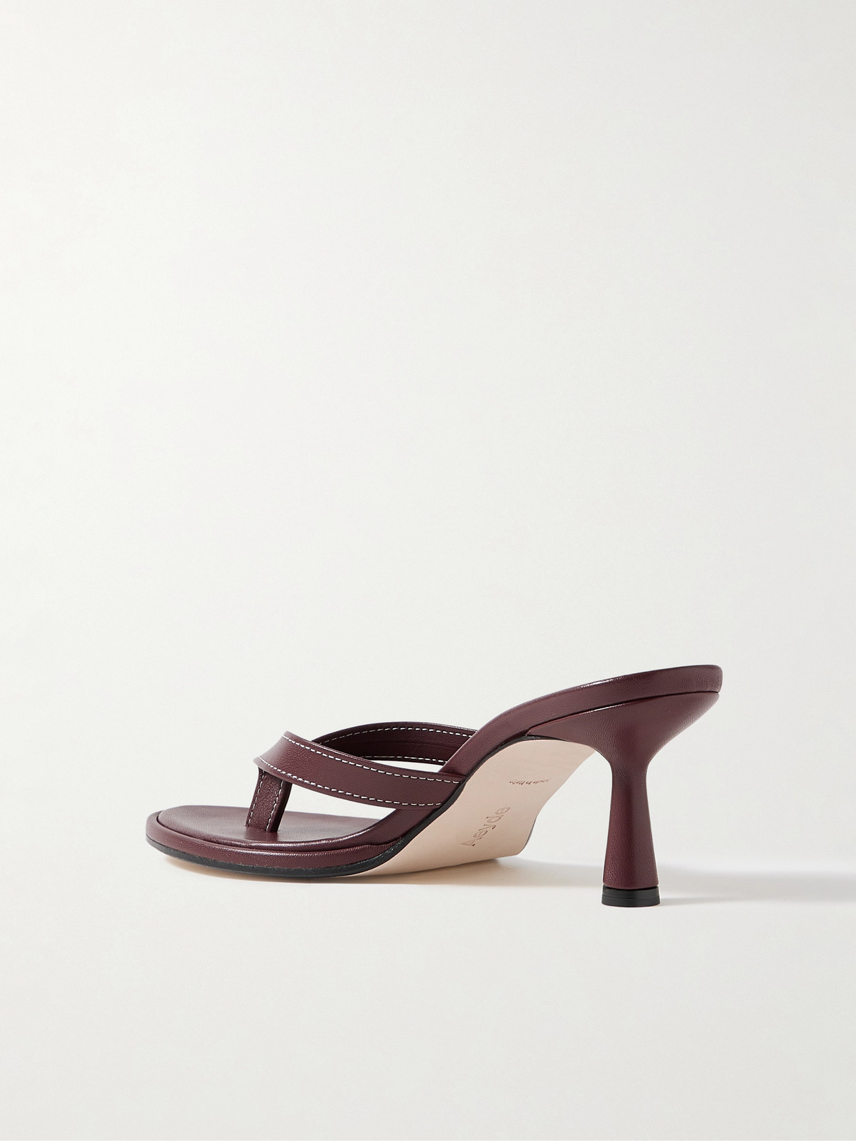 Aeyde 75mm Daphne Nappa Leather Thong Sandals