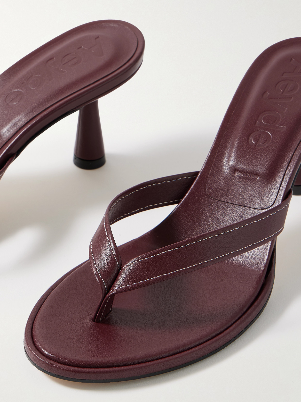 Aeyde 75mm Daphne Nappa Leather Thong Sandals