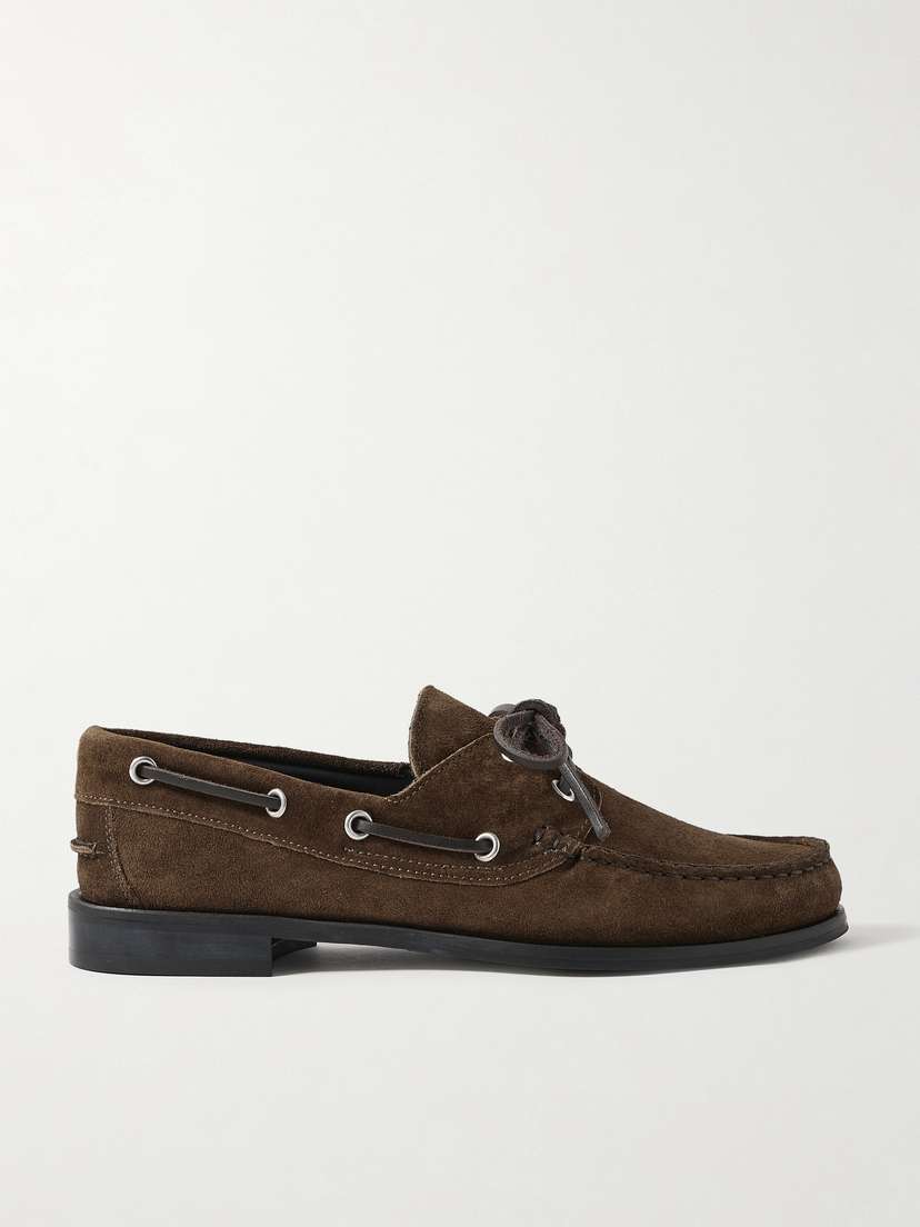 aeyde Harris Suede Boat Shoes