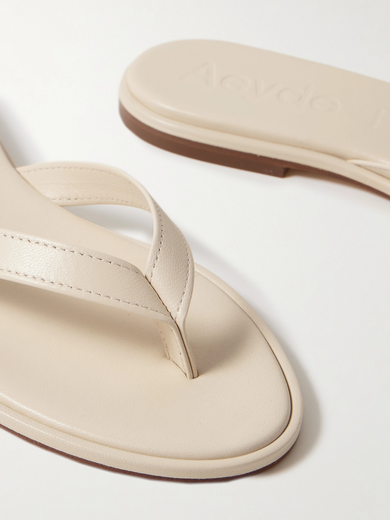 Shop Aeyde Melody Leather Flip Flops
