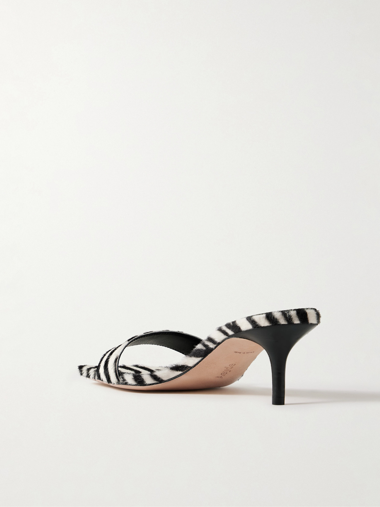 Shop Aeyde Ilvy Zebra-print Pony Hair Mules