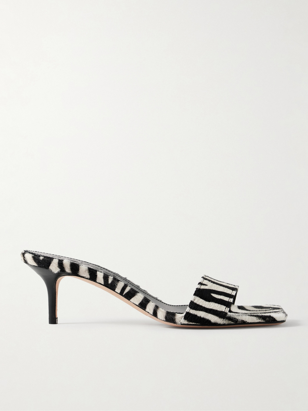 Aeyde Ilvy Zebra-print Pony Hair Mules