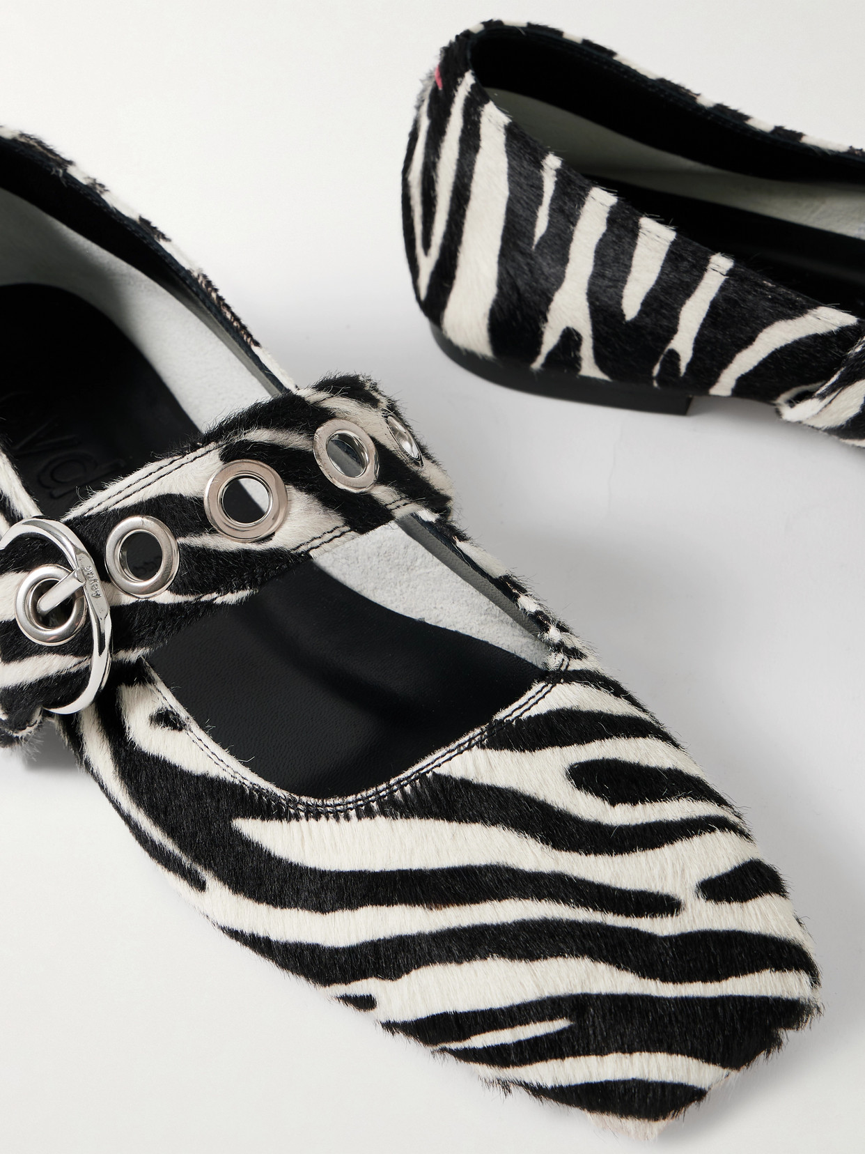 Aeyde Uma Eyelet Mary Jane Ballet Flats In Multi