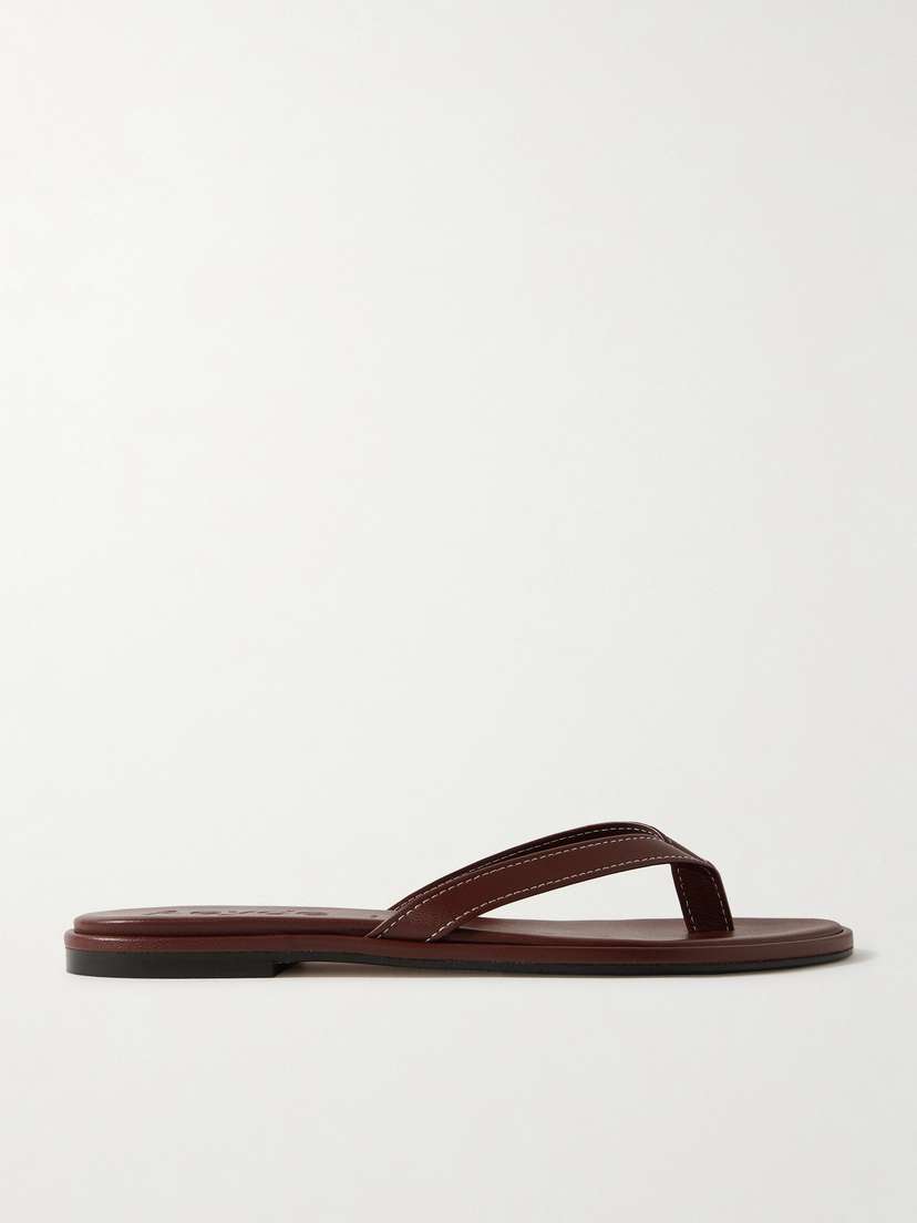 aeyde Melody Leather Flip Flops