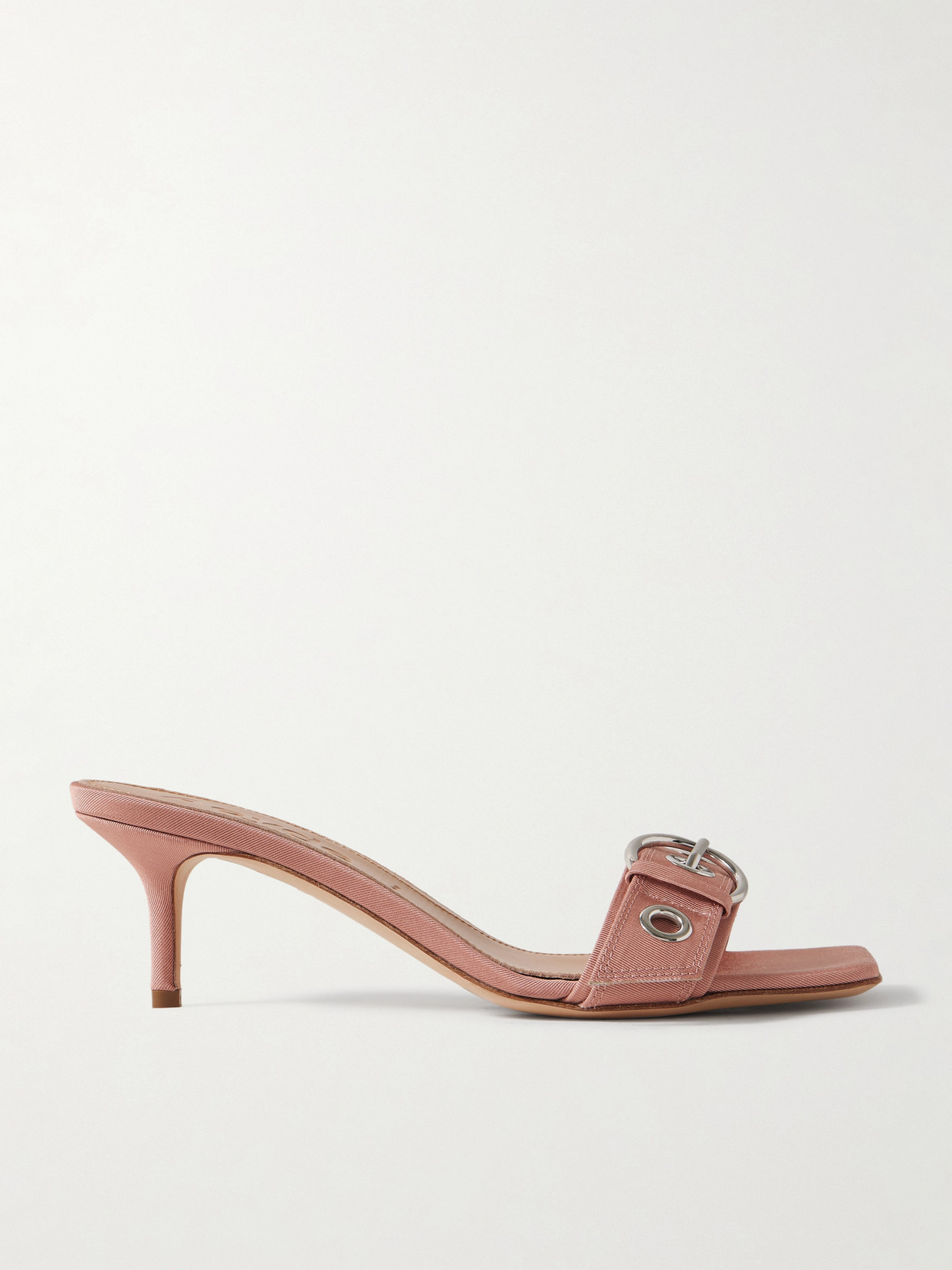 Aeyde Ilvy Buckle-embellished Faille Mules