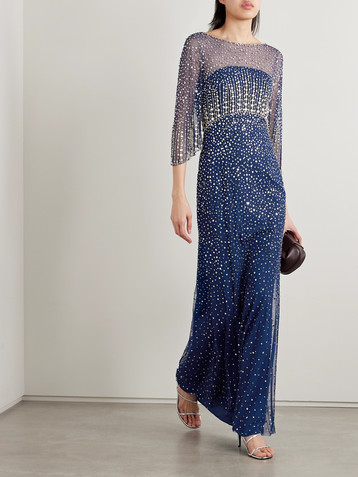 Jenny Packham Kiya embellished tulle gown