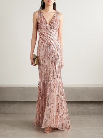 Jenny Packham Luxor cutout embellished tulle gown