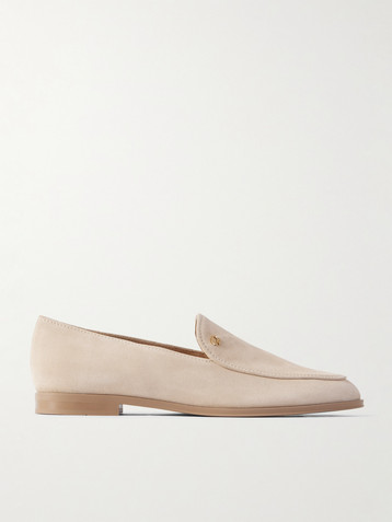 GIANVITO ROSSI Embellished suede loafers