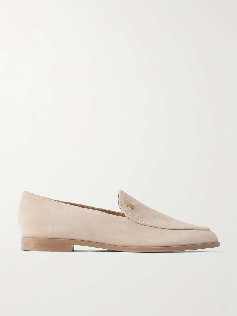 Gianvito Rossi Embellished Suede Loafers