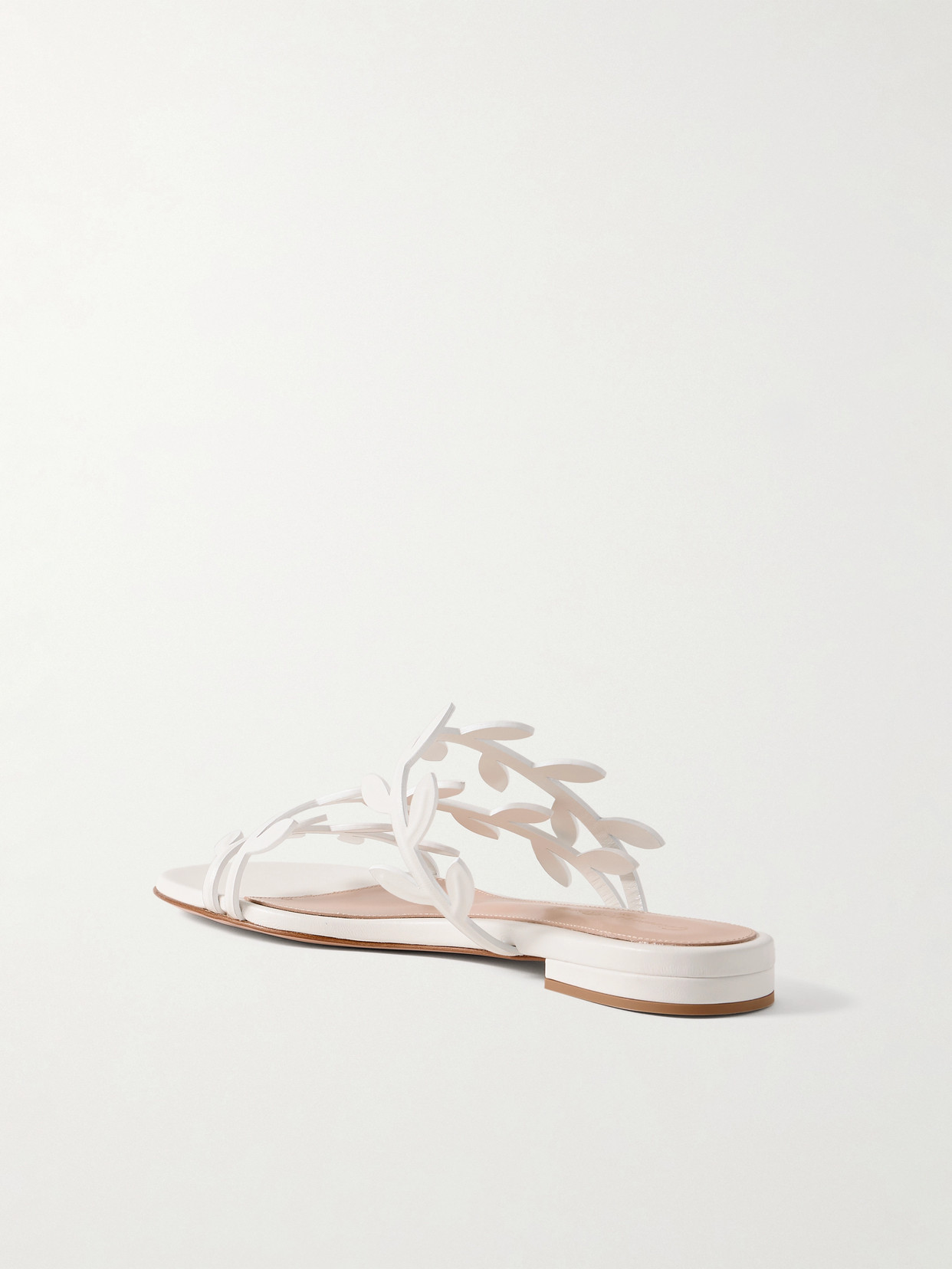 Gianvito Rossi Flavia Embellished Sandals In White