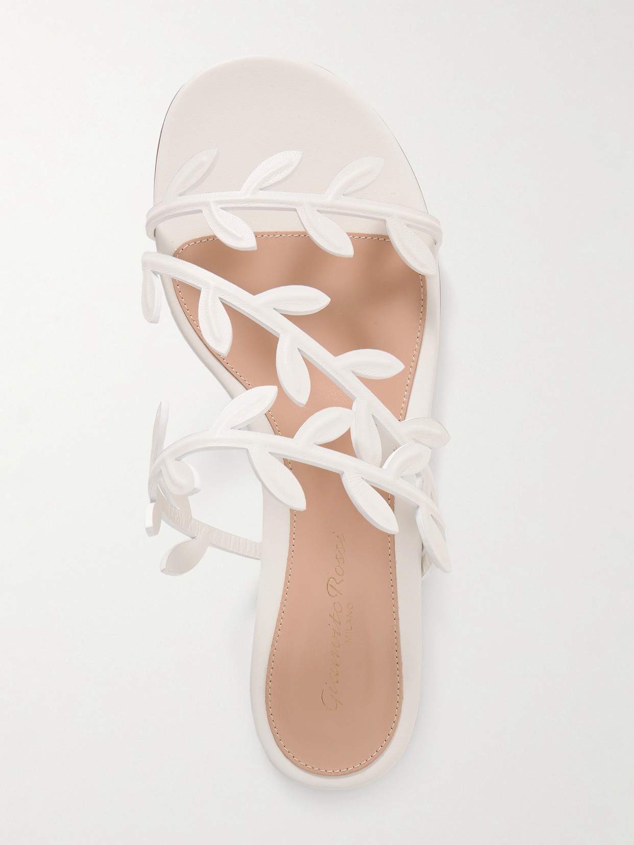 Gianvito Rossi Flavia Embellished Sandals In White
