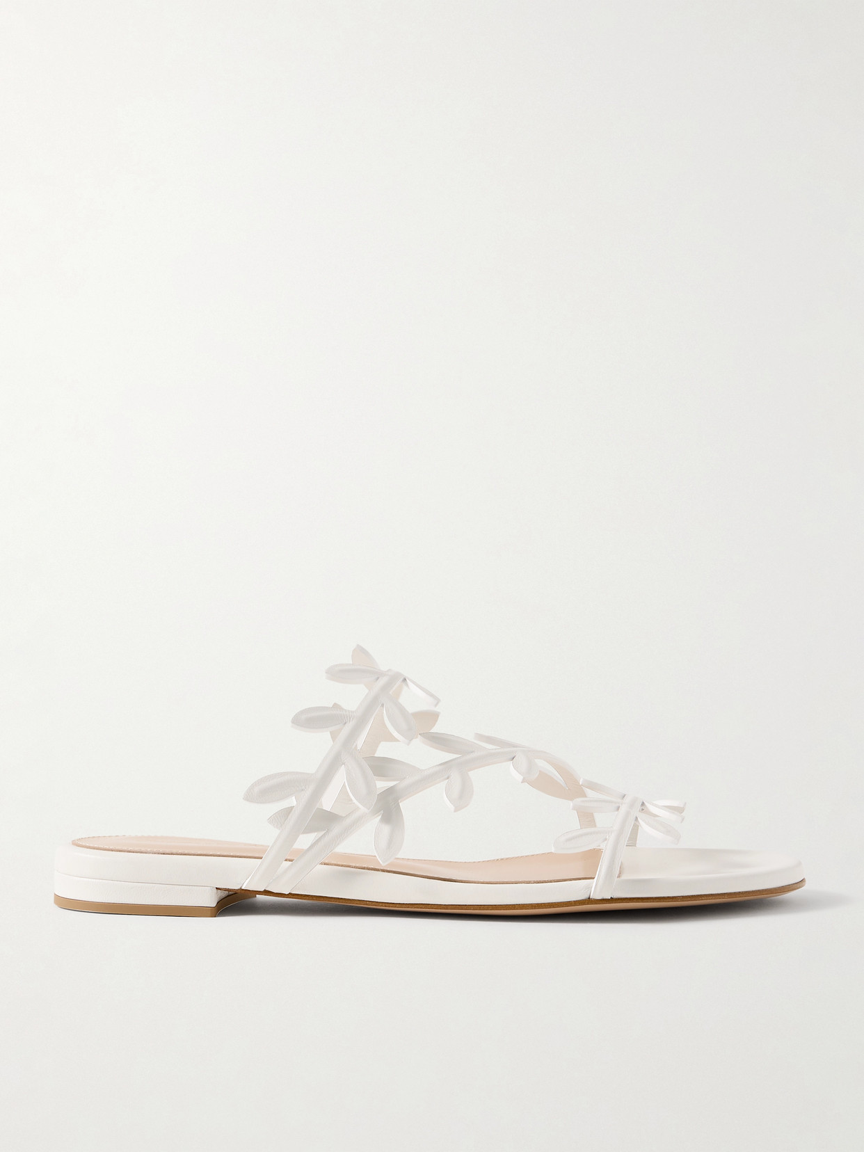 Gianvito Rossi - Flavia Leather Sandals - White