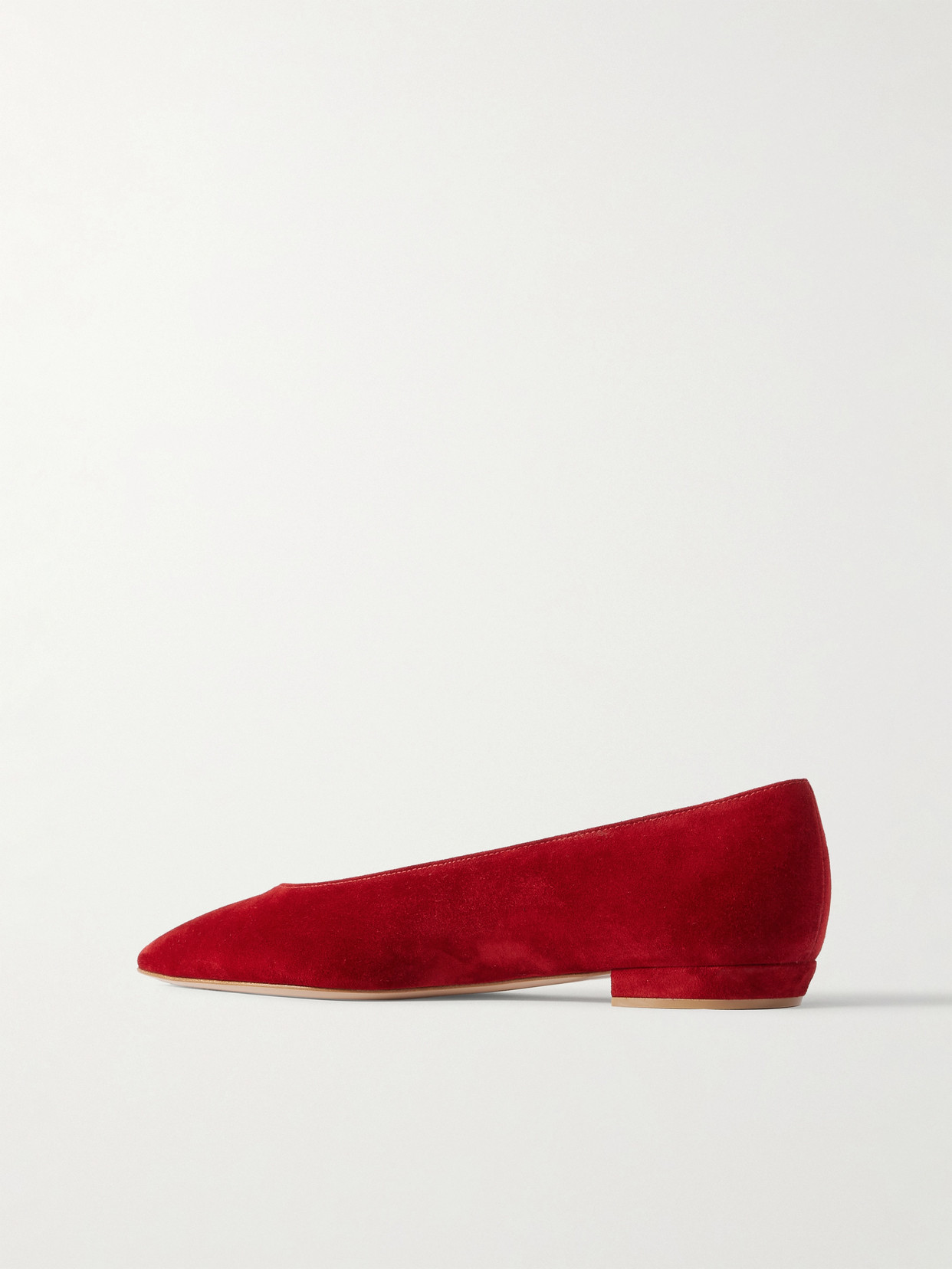 GIANVITO ROSSI AMELIA SUEDE POINT-TOE FLATS