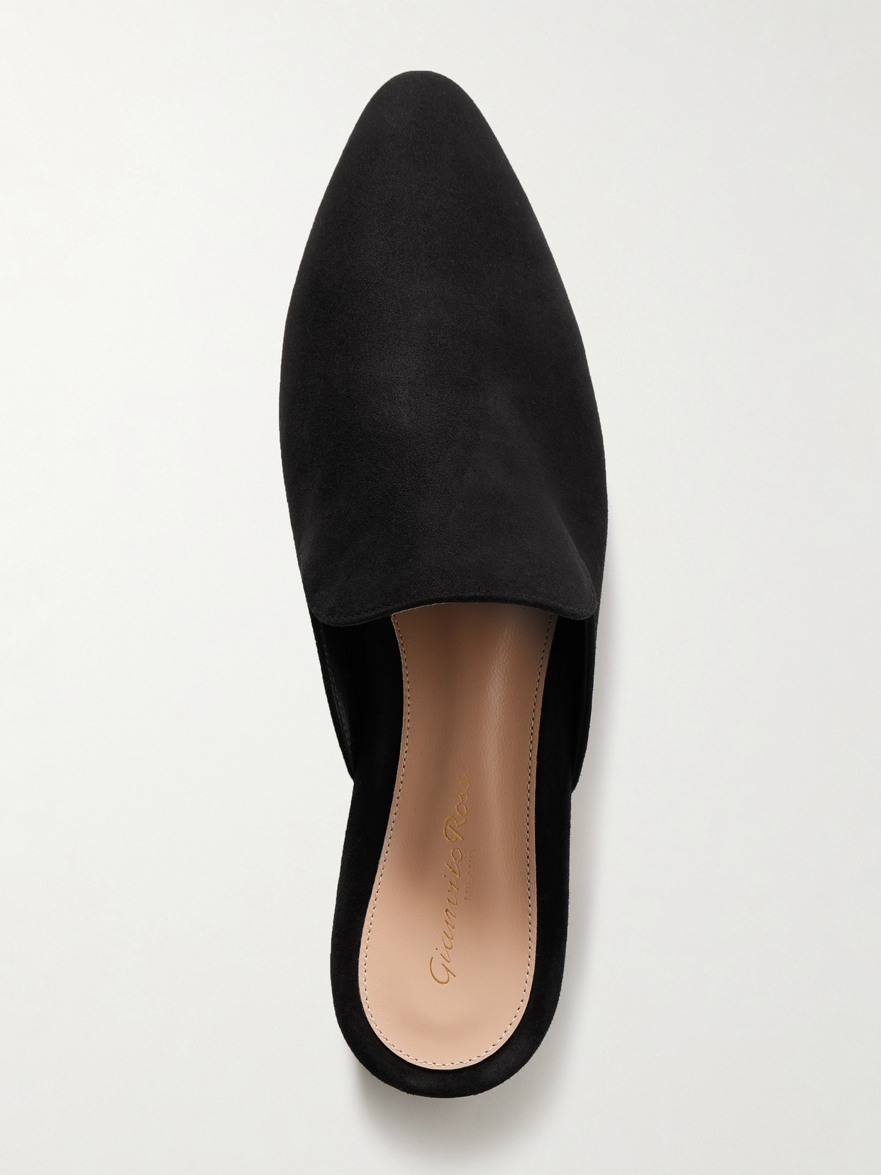 GIANVITO ROSSI RAJA SUEDE SLIPPERS
