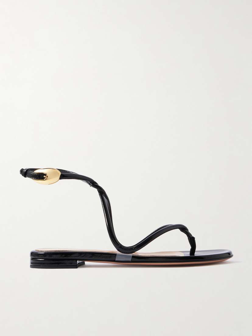 Gianvito Rossi Jungle Mamba Patent-leather Sandals