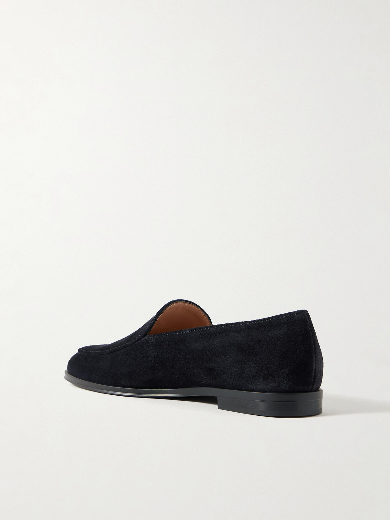 Gianvito Rossi Embellished Suede Loafers In Blue