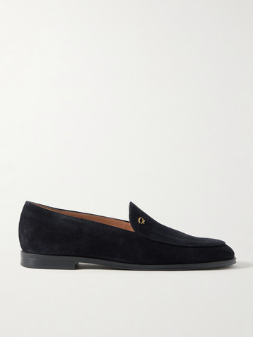 GIANVITO ROSSI Embellished suede loafers