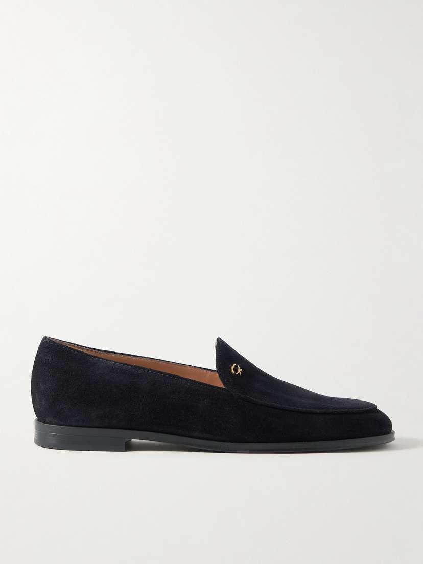 Gianvito Rossi Embellished Suede Loafers