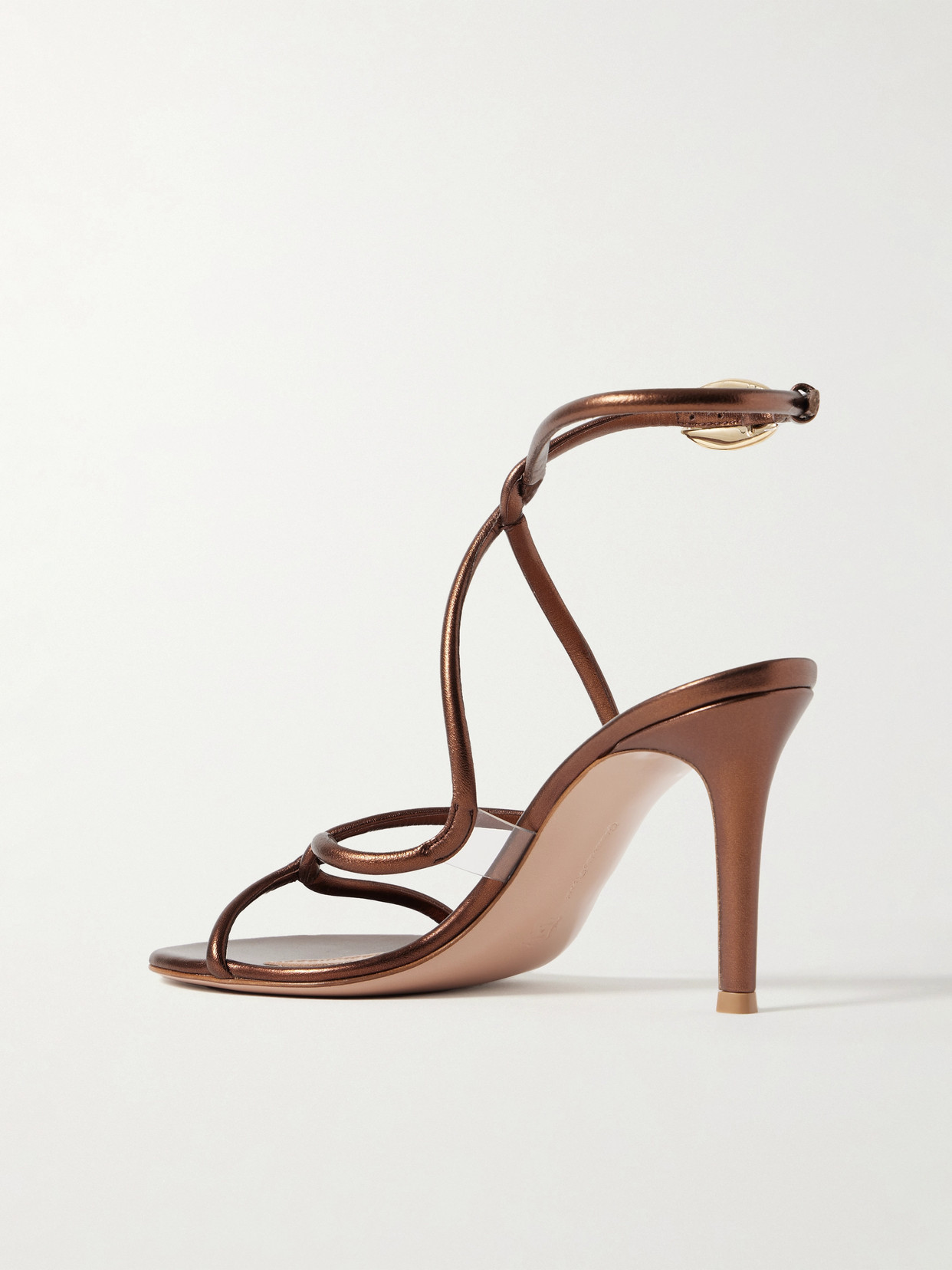 Gianvito Rossi Black Mamba 85 Sandals In Brown