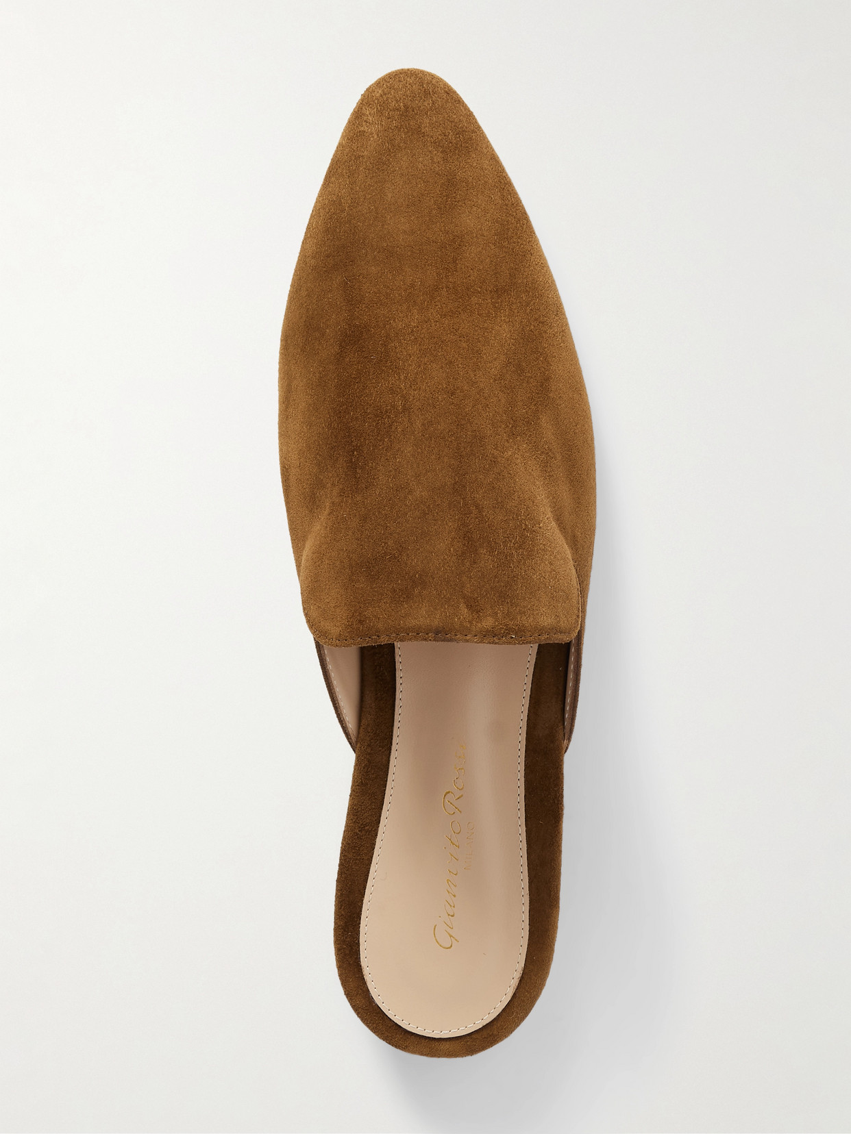 GIANVITO ROSSI RAJA SUEDE SLIPPERS