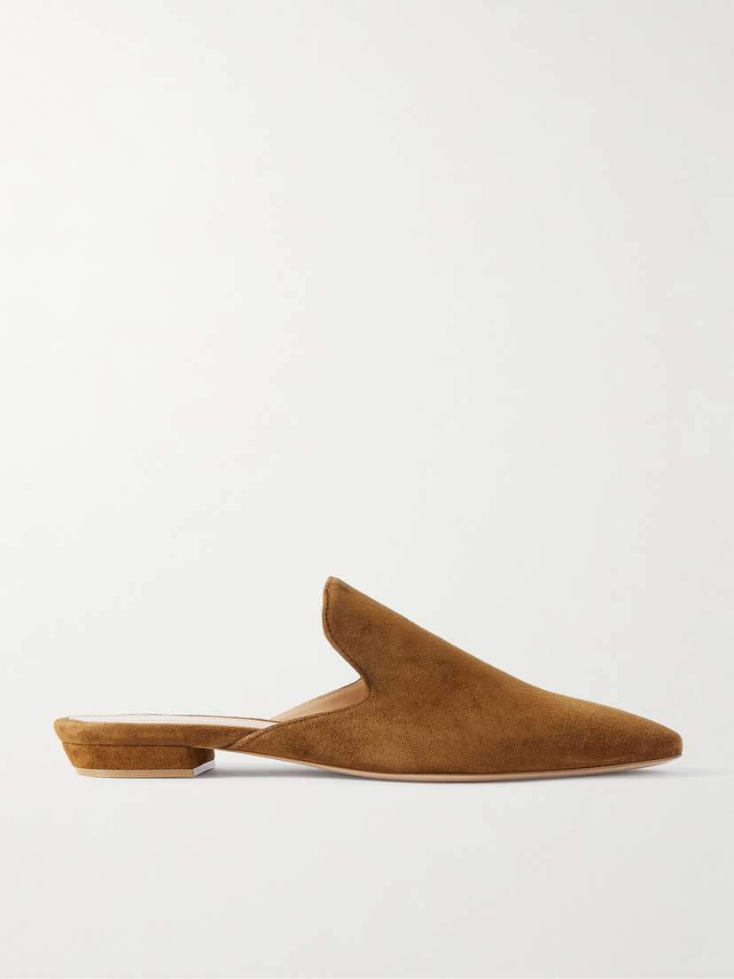 Gianvito Rossi Raja Suede Slippers
