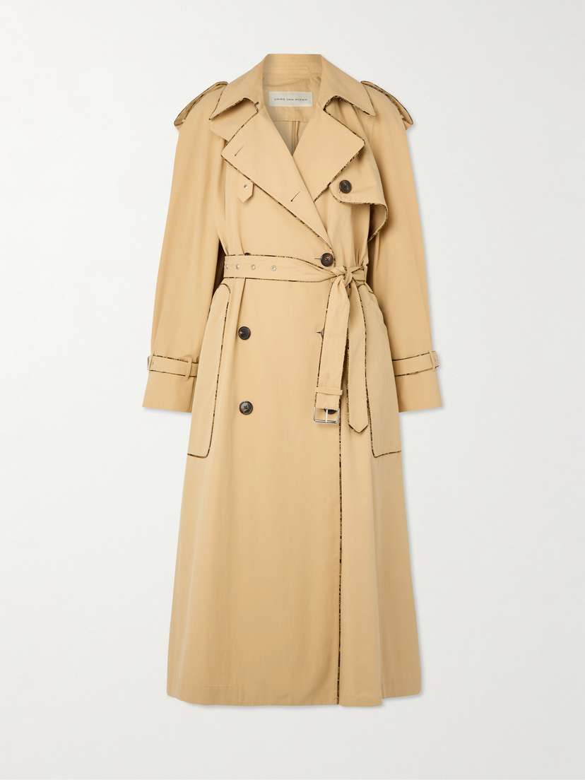 Dries Van Noten Double-breasted Cotton Trench Coat