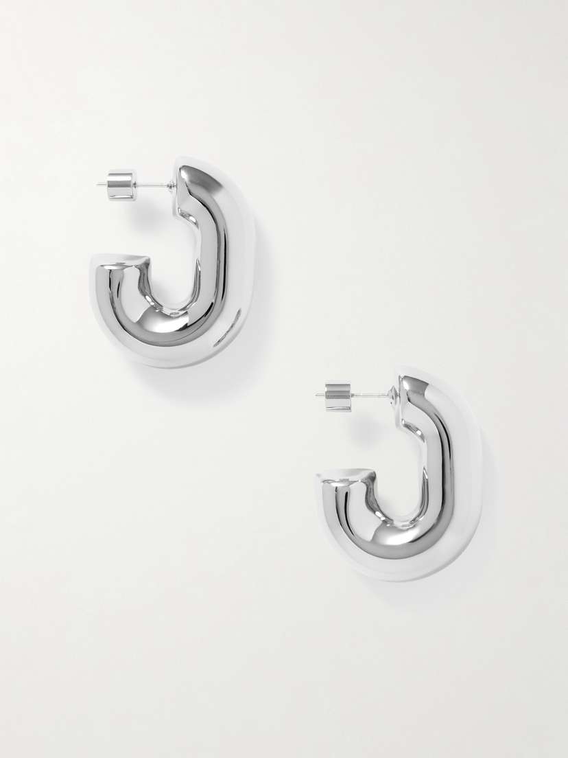 Martha Calvo Kayla Link Rhodium-plated Earrings