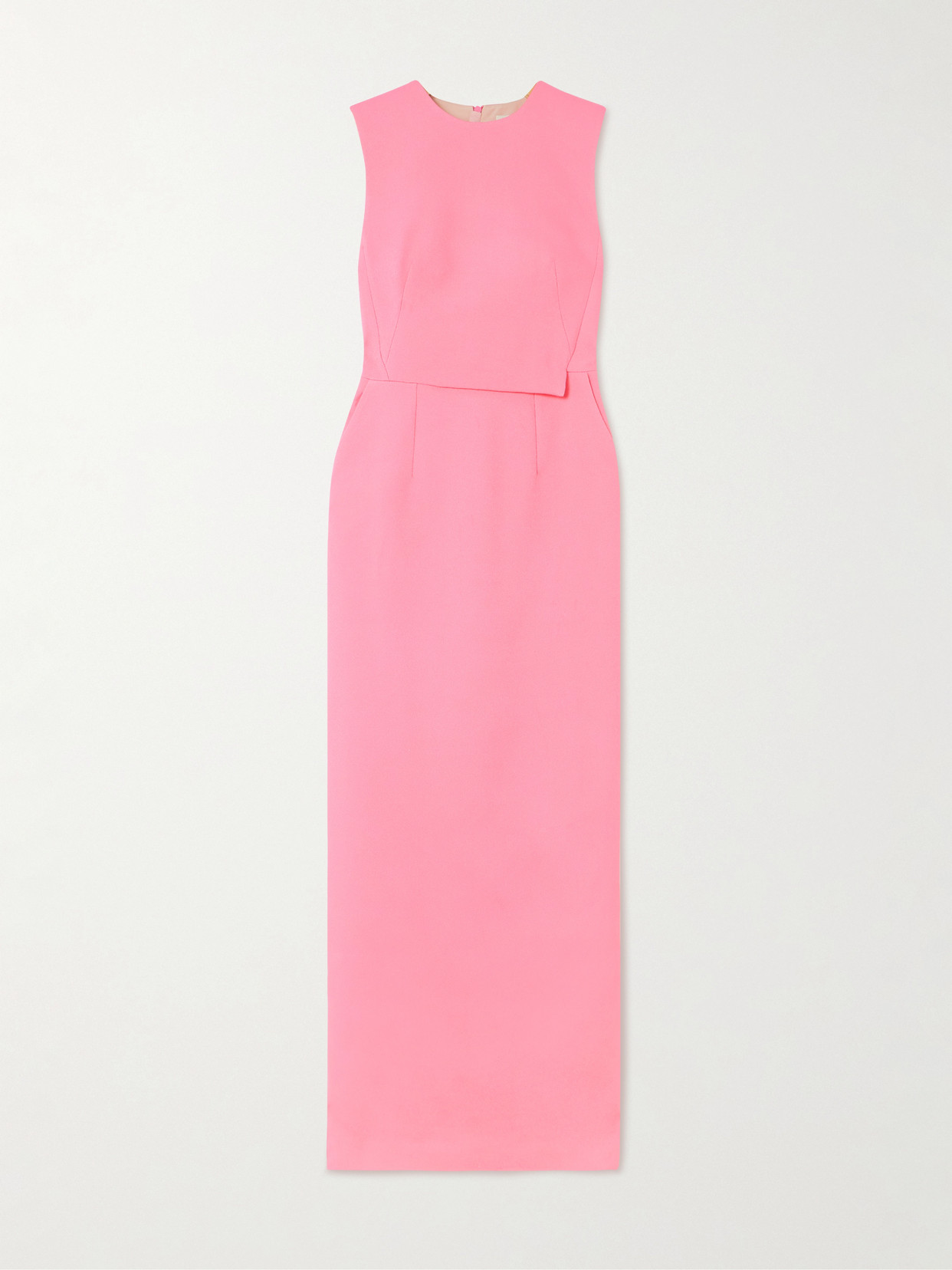 Emilia Wickstead Juulia Asymmetric Crepe Gown In Pink