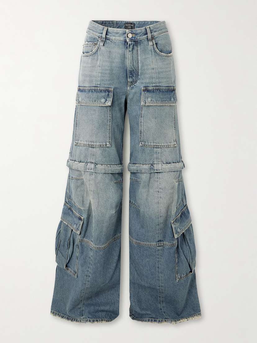 Balenciaga Mid-rise Wide-leg Cargo Jeans