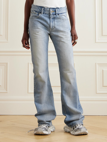 Balenciaga Frayed low-rise straight-leg jeans