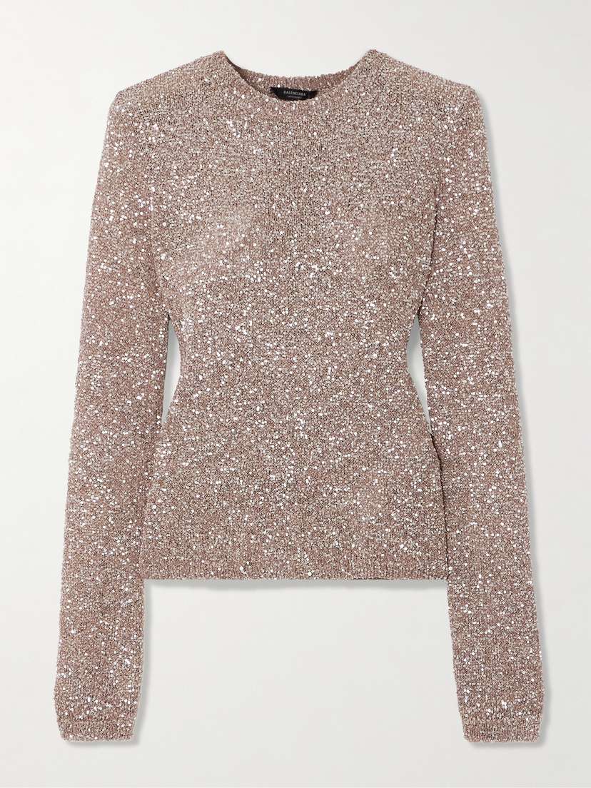 Balenciaga Sequined Knitted Sweater