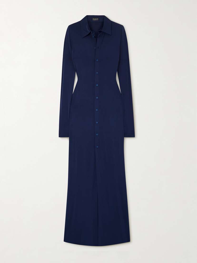 Balenciaga Stretch-jersey Maxi Shirt Dress