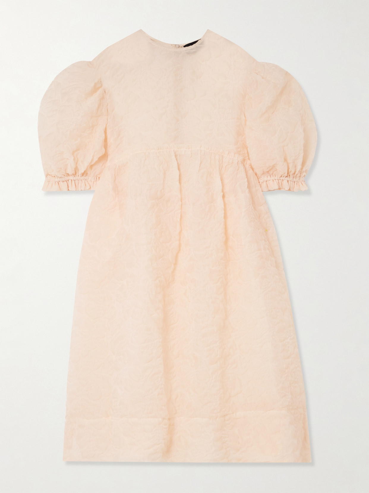 Simone Rocha Oversized Ruffled Crinkled Organza Midi Dress In Orange