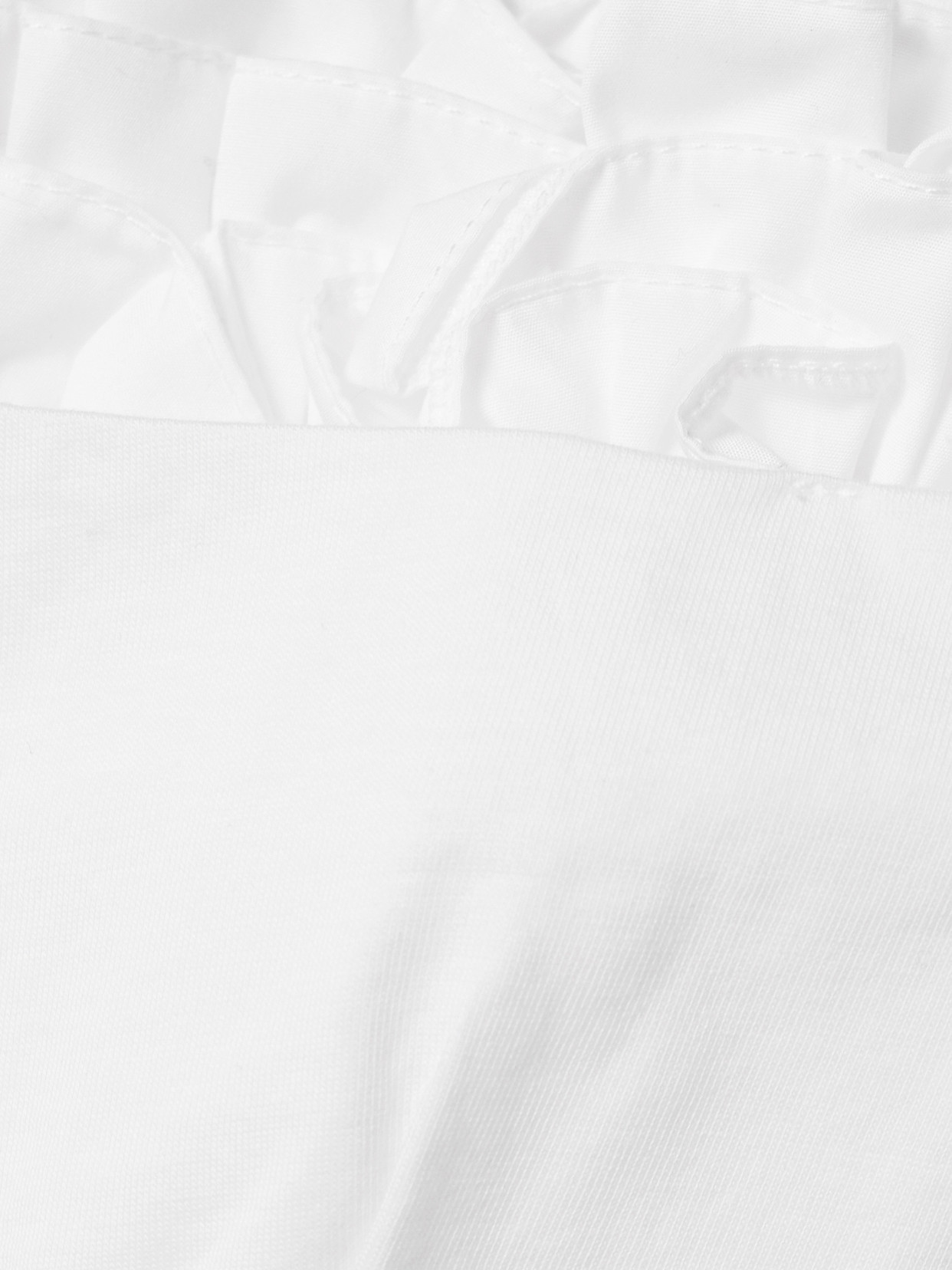 Ruffled Cotton-Jersey T-Shirt