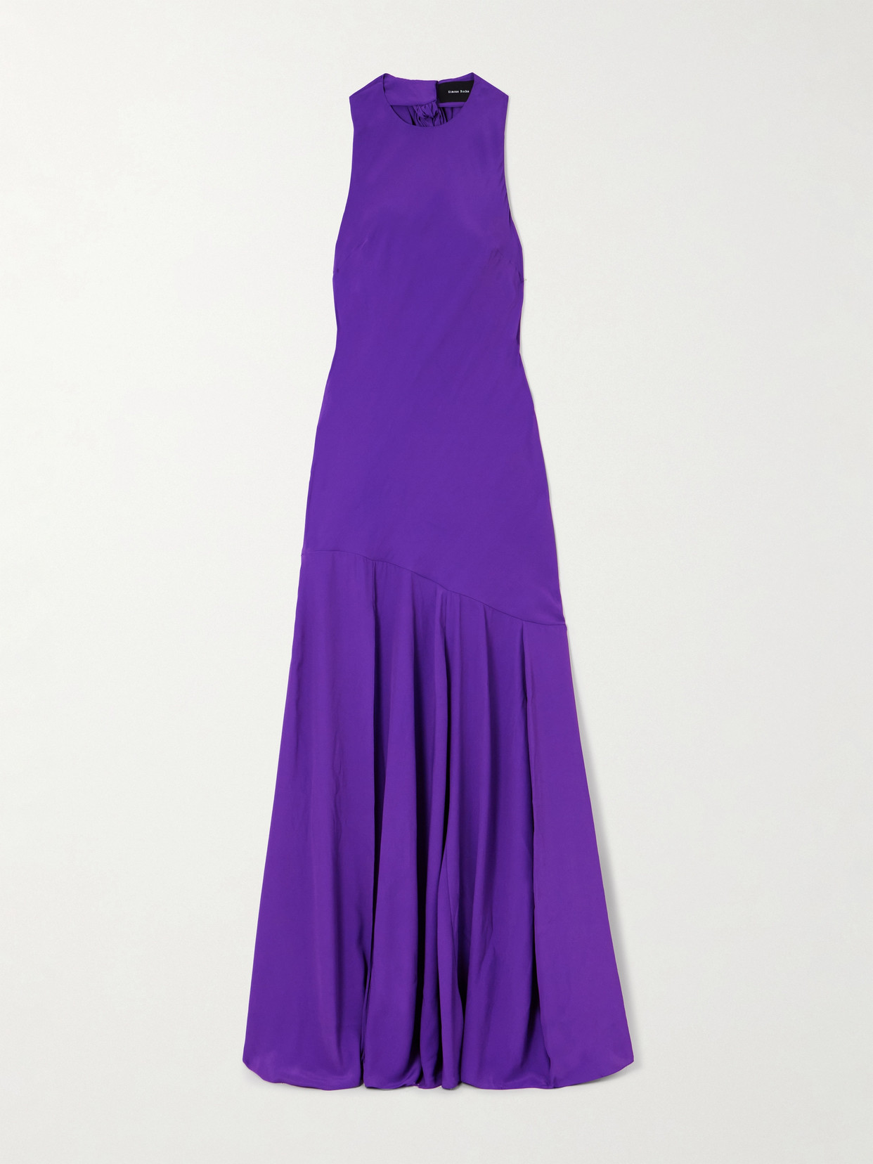 Simone Rocha Crepe Halterneck Gown In Purple