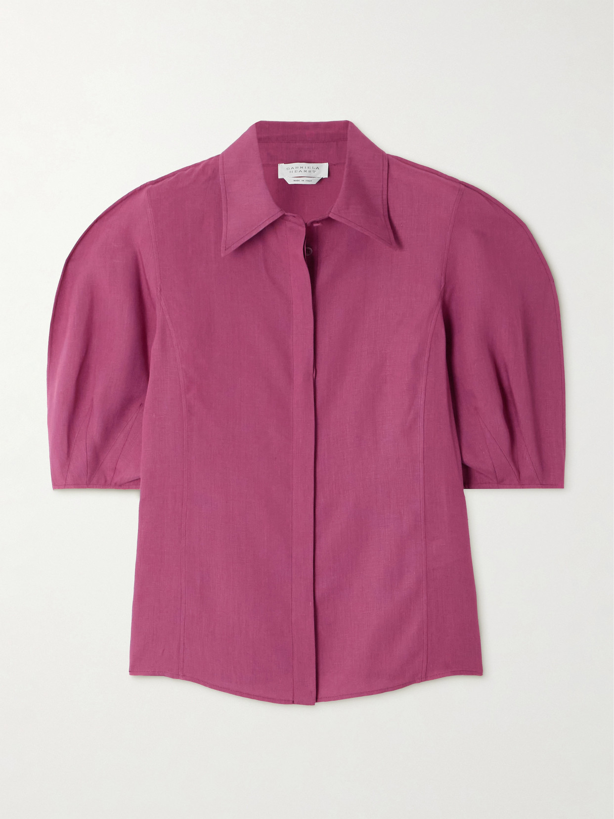 Gabriela Hearst Sansi Linen Shirt In Purple